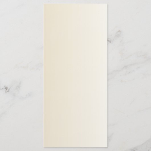 Elegant Cream Ivory and Gold Wedding Menu Card (Achterkant)