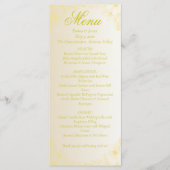 Elegant Cream Ivory and Gold Wedding Menu Card (Voorkant)