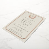 Elegant Cream Law School Graduparty Folie Uitnodiging (Gedraaid)