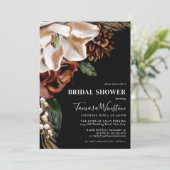 Elegant Cream Magnolia Rust Black Vrijgezellenfees Kaart (Staand voorkant)