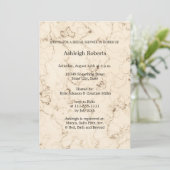 Elegant Cream Marble Vrijgezellenfeest Kaart (Staand voorkant)