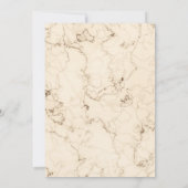 Elegant Cream Marble Vrijgezellenfeest Kaart (Achterkant)