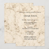 Elegant Cream Marble Vrijgezellenfeest Kaart (Voorkant / Achterkant)