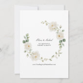 Elegant Cream Peony Rose Garden Bridal Shower Kaart (Achterkant)