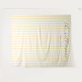 Elegant Cream Pinstripes Wandkleed (Voorkant (horizontaal))