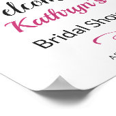 Elegant Cream Purple Flowers Vrijgezellenfeest Sig Poster (Hoek)