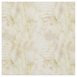 Elegant Cream Ripple & Gold Stof