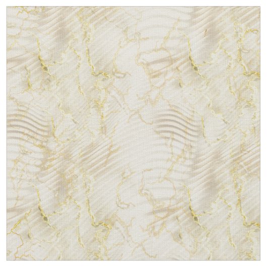 Elegant Cream Ripple & Gold Stof (Close Up)