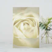 Elegant Cream Roos Briefpapier (Staand voorkant)