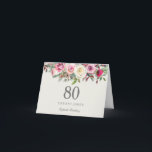 Elegant Cream Roos Floral 80th Birthday Hartelijk  Bedankkaart<br><div class="desc">Elegant Cream White Rose Floral 80th Birthday Bekijk collectie in Niche en nestwinkel</div>