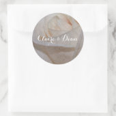 Elegant Cream Roos Wedding Envelope Stickers (Tas)