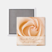 Elegant Cream Rose Save The Date Magnet (Voorkant / Achterkant)