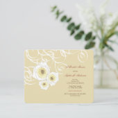 Elegant Cream Rozen & Swirls Vrijgezellenfeest Inv Kaart (Staand voorkant)