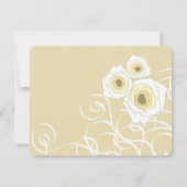 Elegant Cream Rozen & Swirls Vrijgezellenfeest Inv Kaart (Achterkant)