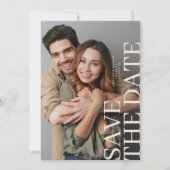 Elegant Cream Script 2 Fotobruiloft Save The Date (Voorkant)