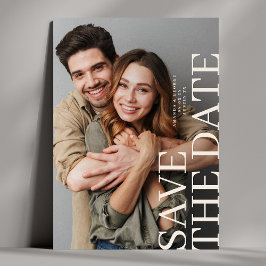 Elegant Cream Script 2 Fotobruiloft Save The Date