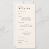 Elegant Cream Simple Ceremense Order (Achterkant)