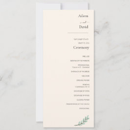 Elegant Cream Simple Ceremense Order