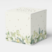 Elegant Cream Snowberry+Eucalyptus Vrijgezellenfee Bedankdoosjes (Voorkant Zijde)