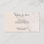 Elegant Cream Sparkle Esthetician Visitekaartje (Achterkant)