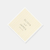 Elegant Cream Stripes Servet (Hoek)