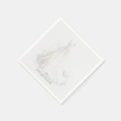 Elegant Cream Trouwjurk Vrijgezellenfeest Servet (Hoek)