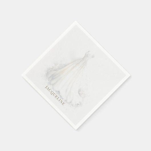 Elegant Cream Trouwjurk Vrijgezellenfeest Servet (Hoek)