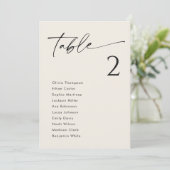 Elegant Cream Trouwstoel Grafiek Kaarten (Staand voorkant)