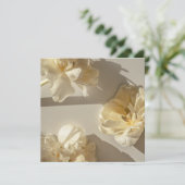 Elegant Cream Tulips in warm light, Bedankkaart (Staand voorkant)