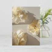 Elegant Cream Tulips in warm light,  Bedankkaart (Staand voorkant)