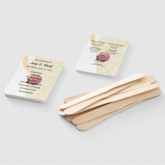 Elegant Cream Wedding Gown Programma Handwaaier (Niet-gemonteerd)