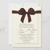 Elegant Cream Wedding Invitation Kaart (Voorkant)