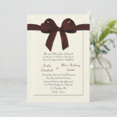 Elegant Cream Wedding Invitation Kaart (Staand voorkant)