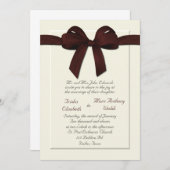 Elegant Cream Wedding Invitation Kaart (Voorkant / Achterkant)