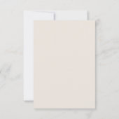Elegant Cream White Floral Dinner Modern Font RSVP (Achterkant)