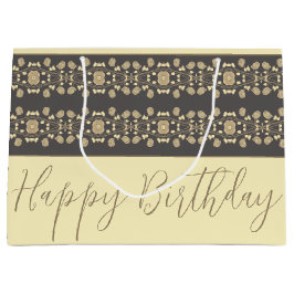 Elegant Creamy beige met Taupe Groot Cadeauzakje