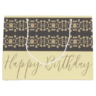 Elegant Creamy beige met Taupe Groot Cadeauzakje