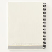 Elegant Creamy Gold Monogram Executive Spiral Notitieboek (Achterkant)