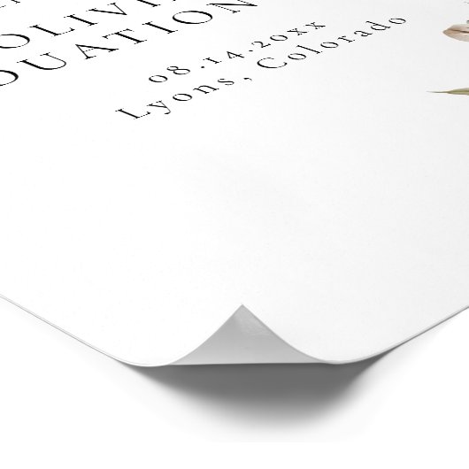 Elegant Creamy White Floral Afstuderen Welkom Poster (Hoek)