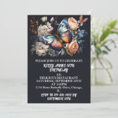 Elegant creatief Butterfly Art verjaardagsfeestje Kaart (Staand voorkant)