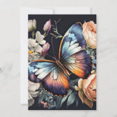 Elegant creatief Butterfly Art verjaardagsfeestje Kaart (Achterkant)