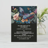 Elegant creatief Butterfly Art verjaardagsfeestje Kaart (Staand voorkant)