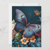 Elegant creatief Butterfly Art verjaardagsfeestje Kaart (Achterkant)