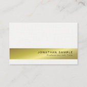 Elegant Creative Gold Blik Premium Linen Luxury Visitekaartje (Voorkant)