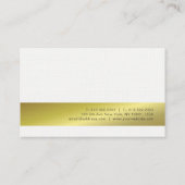 Elegant Creative Gold Blik Premium Linen Luxury Visitekaartje (Achterkant)