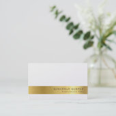 Elegant Creative Gold-look Pearl Finish Luxury Visitekaartje (Staand voorkant)