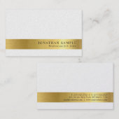 Elegant Creative Gold-look Pearl Finish Luxury Visitekaartje (Voorkant / Achterkant)