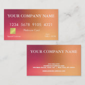 Elegant creditcard visitekaartje (Voorkant / Achterkant)