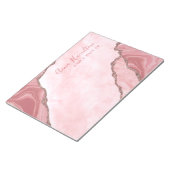 Elegant crème Blush roze geode business Notitieblok (Schuin)