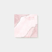 Elegant crème Blush roze geode business Post-it® Notes (Voorkant)